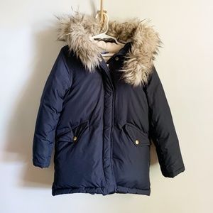 J.Crew Crewcuts Girls Navy Blue Puffer Winter Coat